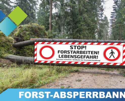 Forst Absperrbanner