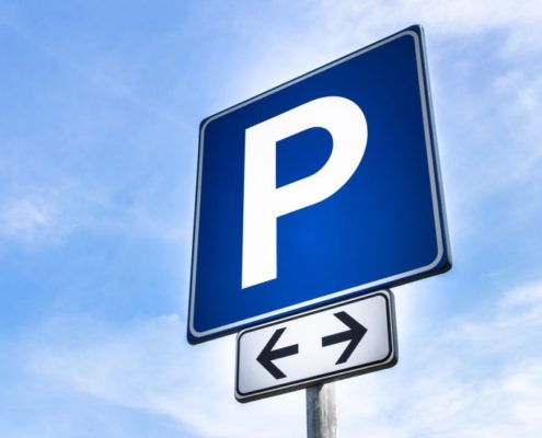 Parkplatzschild Beispiel